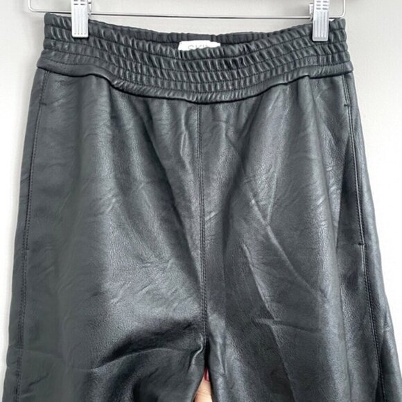 Stella McCartney Black Faux Leather Cropped Culottes Pants - S - Picture 3 of 13